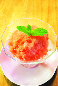 甘くて冷たいトマトシャーベット