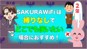 SAKURAWiFiは縛りなしでどこでも使いたい場合におすすめ！